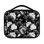 Black White Rose Floral Pattern Print Classic Bible Case