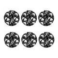 Black White Rose Floral Pattern Print Coaster Set