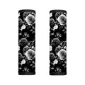 Black White Rose Floral Pattern Print Handle Covers