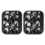 Black White Rose Floral Pattern Print Handle Covers