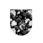 Black White Rose Floral Pattern Print Toilet Lid Cover