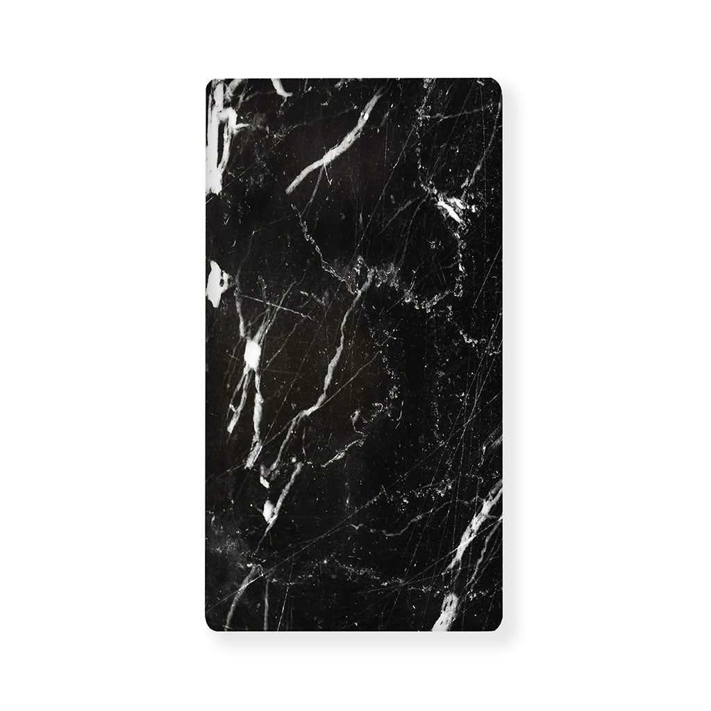 Black White Scratch Marble Print Baby Crib Sheet