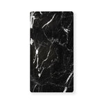 Black White Scratch Marble Print Baby Crib Sheet