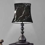 Black White Scratch Marble Print Bell Lamp Shade