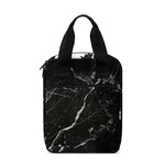 Black White Scratch Marble Print Bible Tote Bag