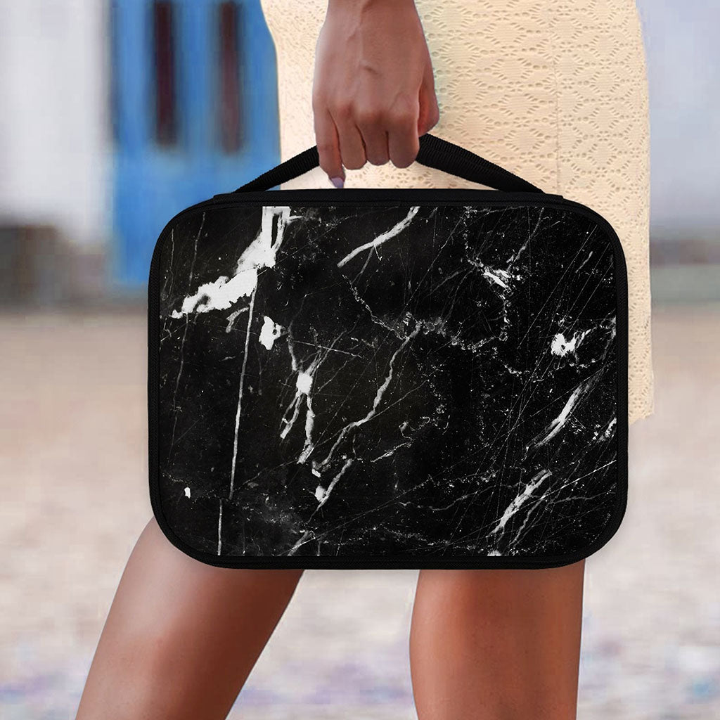 Black White Scratch Marble Print Classic Bible Case