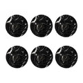 Black White Scratch Marble Print Coaster Set