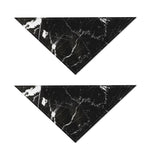 Black White Scratch Marble Print Dog Bandana