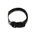 Black White Scratch Marble Print Dog Collar