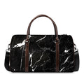 Black White Scratch Marble Print Duffel Bag
