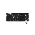 Black White Scratch Marble Print Extended Mouse Pad