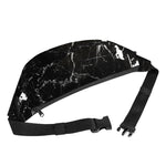 Black White Scratch Marble Print Fanny Pack