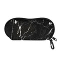 Black White Scratch Marble Print Glasses Case