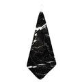 Black White Scratch Marble Print Hand Towel