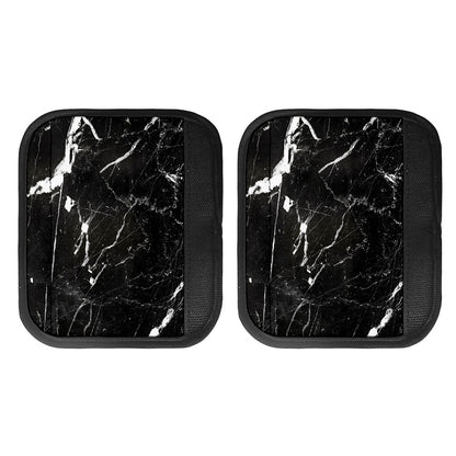 Black White Scratch Marble Print Handle Covers