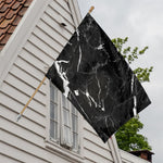 Black White Scratch Marble Print House Flag