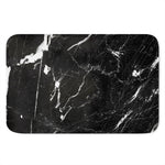 Black White Scratch Marble Print Indoor Door Mat