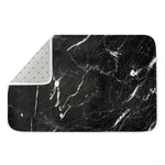 Black White Scratch Marble Print Indoor Door Mat