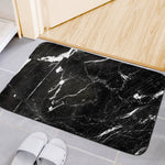Black White Scratch Marble Print Indoor Door Mat