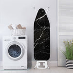 Black White Scratch Marble Print Ironing Board Cover
