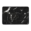 Black White Scratch Marble Print Kitchen Mat
