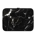 Black White Scratch Marble Print Laptop Sleeve