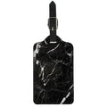 Black White Scratch Marble Print Luggage Tag