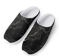 Black White Scratch Marble Print Mesh Casual Shoes