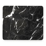 Black White Scratch Marble Print Mouse Pad