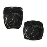 Black White Scratch Marble Print Office Chair Cover