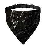 Black White Scratch Marble Print Over The Collar Dog Bandana