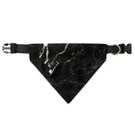 Black White Scratch Marble Print Over The Collar Dog Bandana