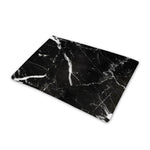 Black White Scratch Marble Print Pet Cooling Mat Cover