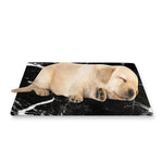 Black White Scratch Marble Print Pet Cooling Mat Cover