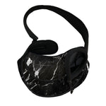 Black White Scratch Marble Print Pet Sling Carrier