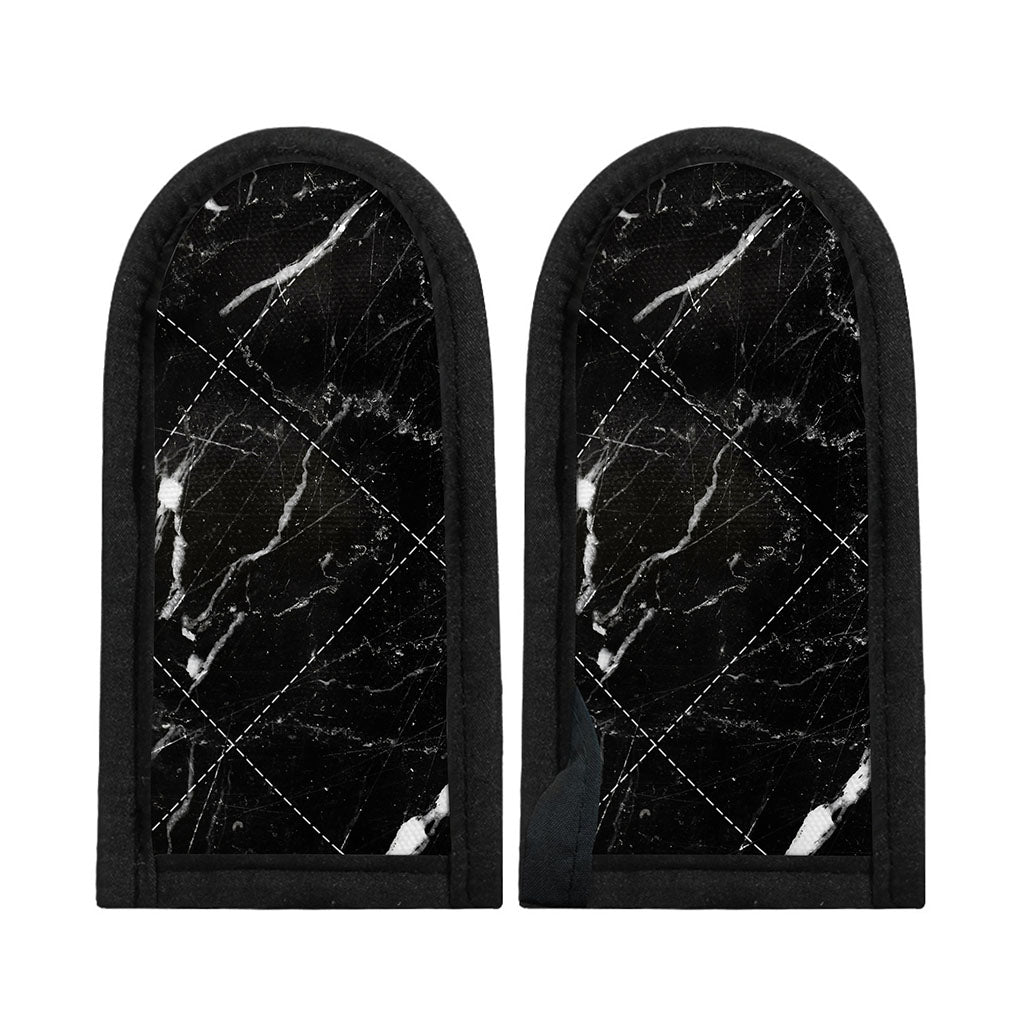 Black White Scratch Marble Print Skillet Handle Cover