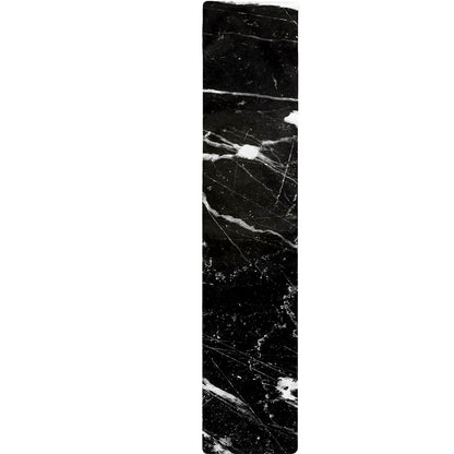 Black White Scratch Marble Print Table Runner