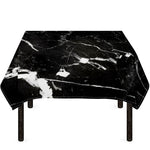 Black White Scratch Marble Print Tablecloth