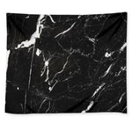 Black White Scratch Marble Print Tapestry
