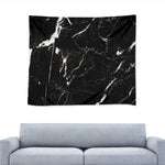 Black White Scratch Marble Print Tapestry