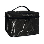Black White Scratch Marble Print Travel Makeup Bag