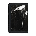 Black White Scratch Marble Print Trifold Wallet