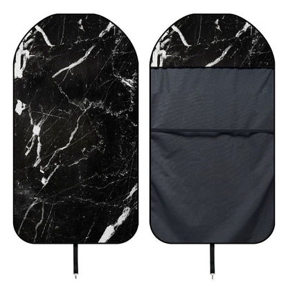 Black White Scratch Marble Print Waterproof Car Seat Cover