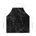 Black White Smoke Marble Print Adjustable Apron