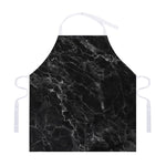 Black White Smoke Marble Print Adjustable Apron