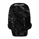 Black White Smoke Marble Print Baby Seat Cover