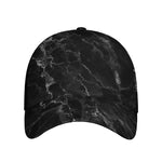 Black White Smoke Marble Print Baseball Cap