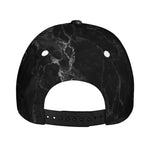 Black White Smoke Marble Print Baseball Cap