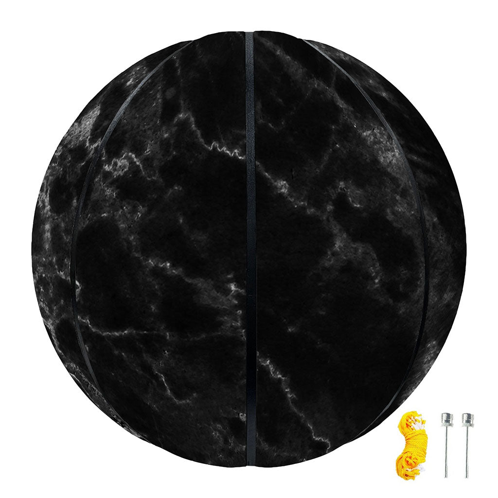 Black White Smoke Marble Print Basketball