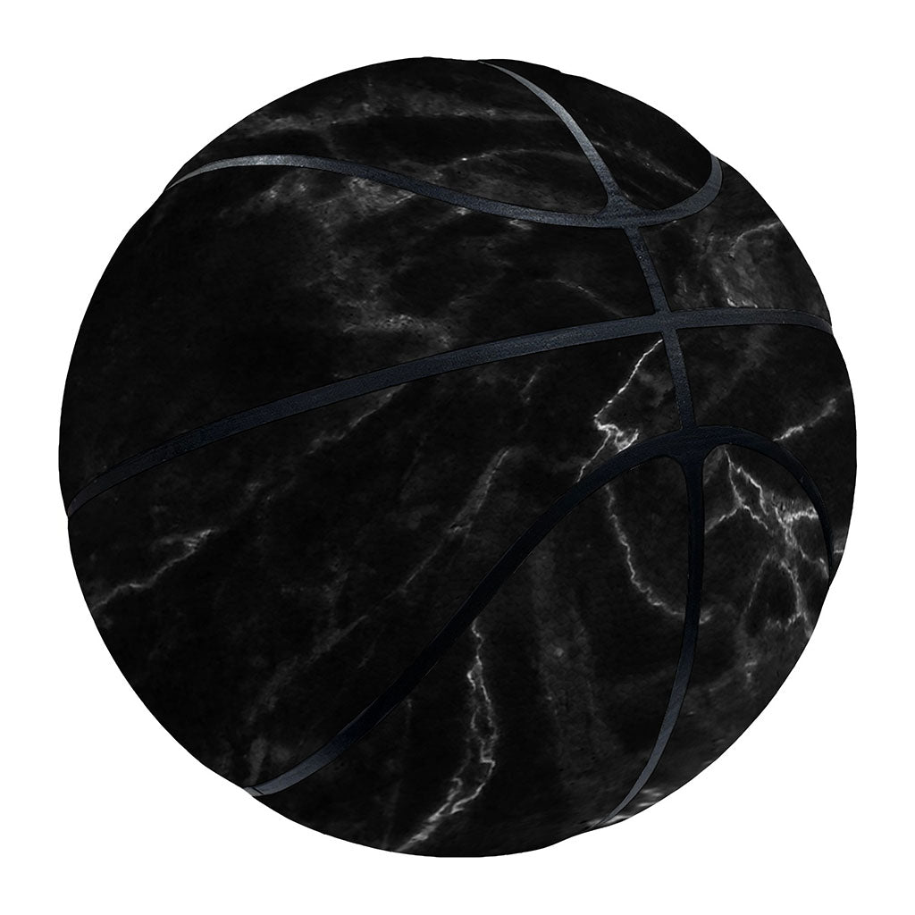 Black White Smoke Marble Print Basketball